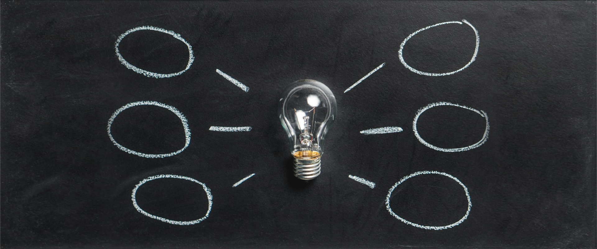 Lamp in a blackboard background